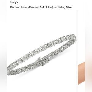 Macy's Sterling Silver Diamond Tennis Bracelet